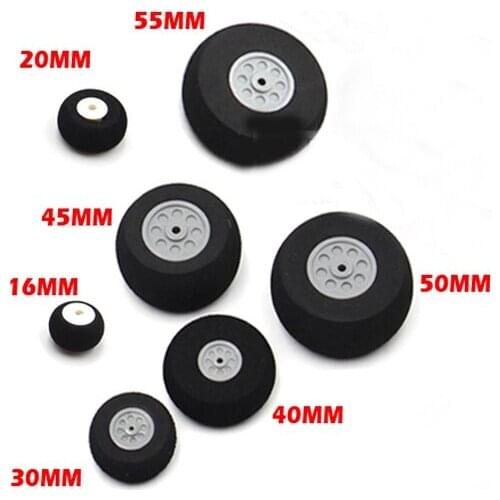 4PCS/Lot RC Model Airplane Tire Tyre 16/20/30/40/45/50/55/65/75/85mm Sponge Skin Wheel Hub for DIY Aircraft