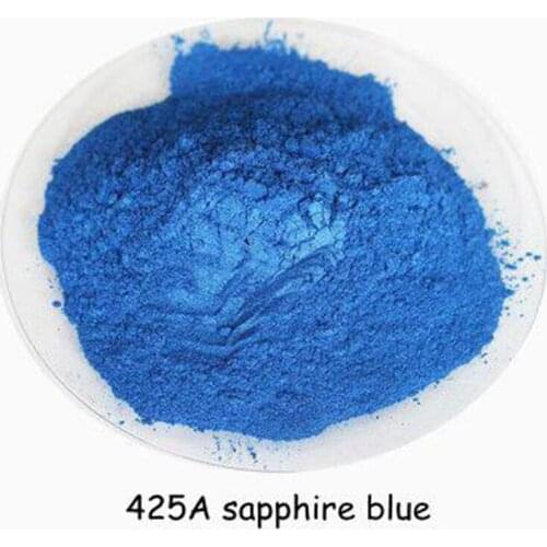 425A Sapphire blue color 50g Pearl Powder Pigment Mineral Mica Powder for Car Dye Colorant Soap Nail Automotive Arts Craft Acryl