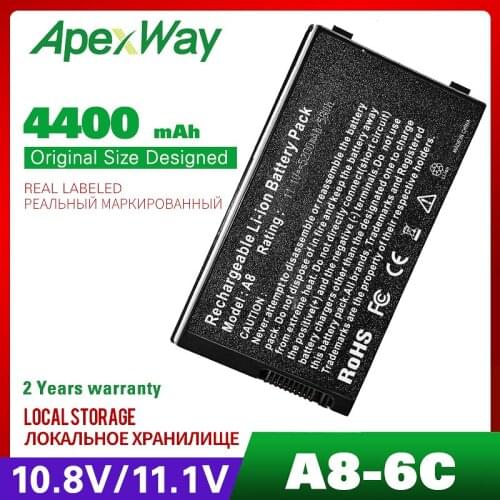 ApexWay 4400mAh laptop battery For ASUS A32-A8 X83Vm Z99 Z99D Z99Dc Z99E Z99F Z99H Z99He Z99J Z99Ja Z99Jc Z99Je Z99Jm Z99Jn