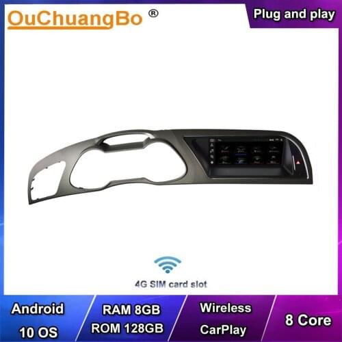 Ouchuangbo 8.8 Inch 4G Car GPS Radio Stereo Android 10 Recorder For Audi A4 A5 Q5 With CarPlay 8 Core 8GB 128GB Head Unit