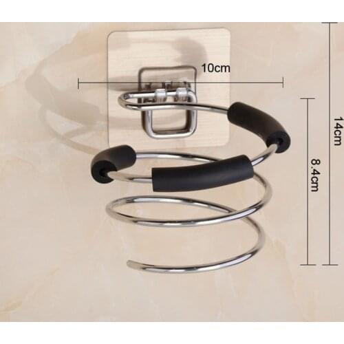 New Hair Dryer Holder Rack Barber Salon Styling Storage Straighteners Organizer Hairdryer Stainless Steel Stand Bracket