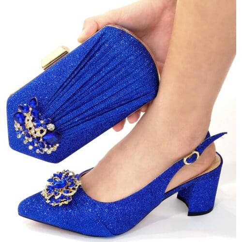 Good Selling 2021 Latest Design Italian Shoes and Bags for Party In Women Pumps Women Sandals African Women Party Shoes Wedding