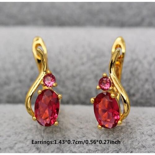 Classic Luxury Hoop Earrings for Women Gold Filled Earring With purple Zircon Jewelry Accessories Women Anniversary Engagement