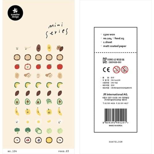 Korea Sonia Scrapbooking Mini Series Yummy Fruit High Quality Paper Sticker DIY Diary Craft Decoration Suatelier Stickers
