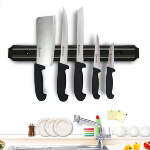 Stainless Steel Magnetic Wall Knife Holder Rest Stand for Knives Bar Storage Block Save Space Magnet Kitchen Tools Knife Holder
