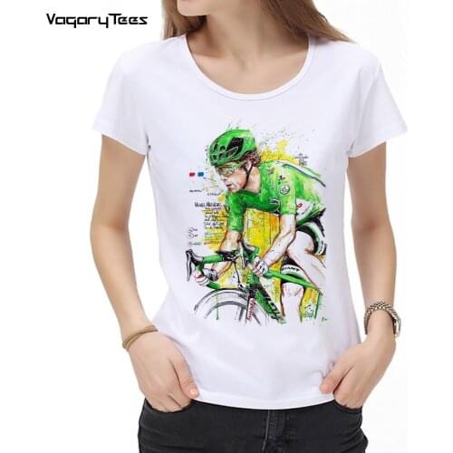 Fashion Women Short Sleeve Racing Bike Bicycles Sport A Collection Of Cycling Print T-Shirt Casual Tops Hip Hop GIRL Tee shirt