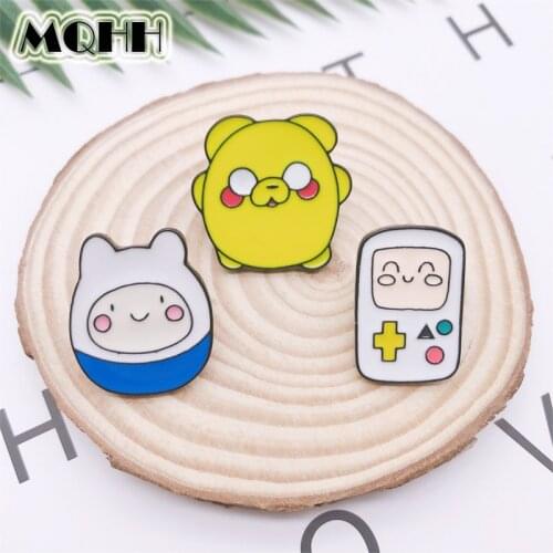 Cartoon Cute Anime Character Game Console Smiley Enamel Brooch Alloy Badge Clothes Bag Pin Sweet Jewelry Gift For Friends