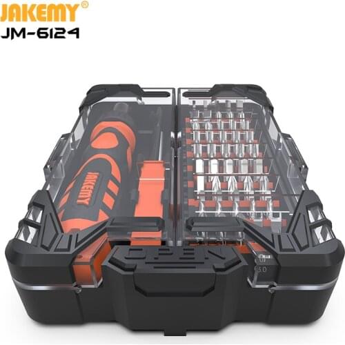 JAKEMY JM-6124 48 in 1 Multifunctional Precision mini Screwdriver tools Set Adjustable Ratchet Handle Household DIY Repair