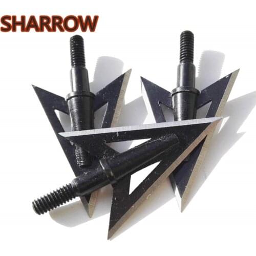 3/6/12Pcs Archery Arrowheads Blade Tips Broadheads Screw-in Arrow Points BowFishing Arrow Outdoor Fishing Shooting Accessories