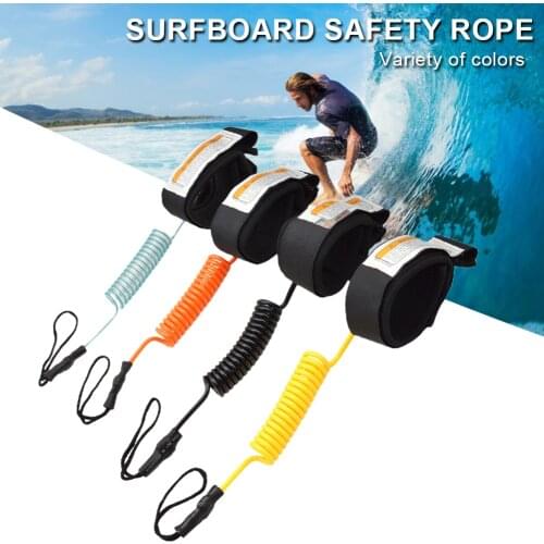 Surfing SUP Leash Elastic Surf Board Leash Safety Hand/Foot Straps Surfboard Raft Kayak Rope