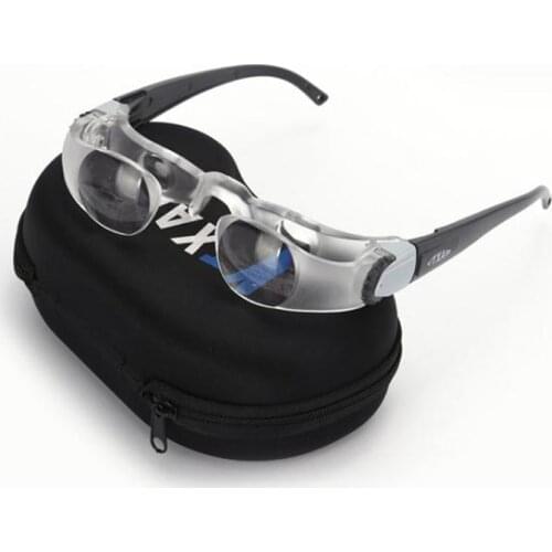 Adjustable lens Degree Presbyopic Reading Glasses 2.1 times 0~ 300 Myopic Eyeglasses Magnifier Fishing Telescope Magnifying