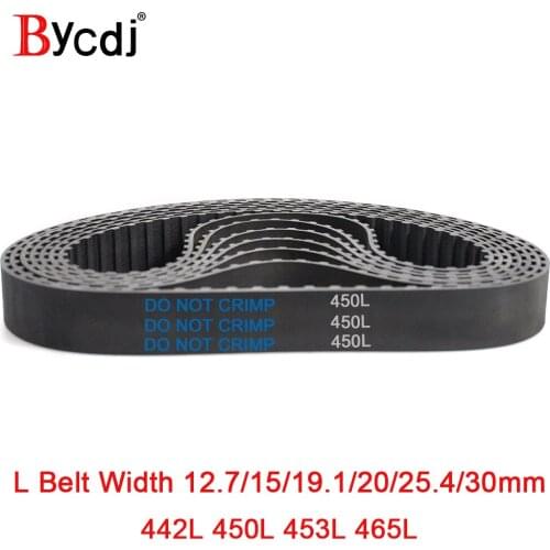 Trapezoid L Timing belt C=442/450/453/465 Width 050/12.7mm 075/19.1mm 25.4mm Synchronous Belt 442L 450L 453L 465L