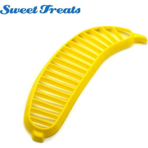 Sweettreats 1Pc Practical Banana Slicer Cutter Chopper Fruit Salad Vegetable Peeler Kitchen Tool Creative Tool