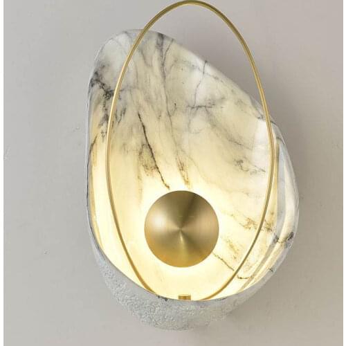 Modern Simple LED Wall Lights Resin Creative Nordic Black Wall Lamp For Livingroom Restaurant Bedside Home Deco Maison Fixtures