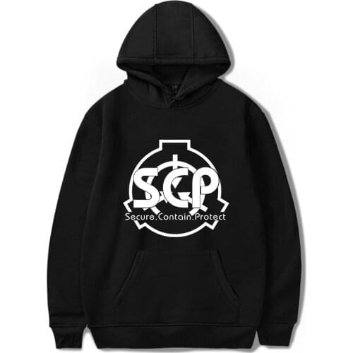 High Quality SCP Foundation Hoodies Men/women Fashion Cotton Harajuku Hip Hop black SCP Foundation Mens Hoodies Sweatshirt