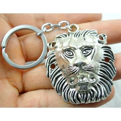1PCS Fashion Creative Key Chain Ring Keyring lion Keychain Pendant Gift Tool Men Car Accessories Free Shipping