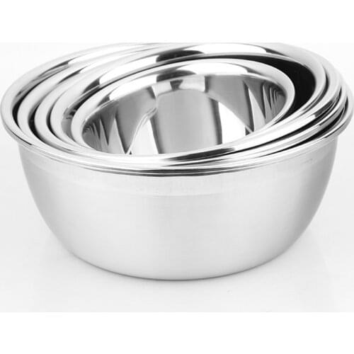 1Pcs stainless steel plate is used in the soup kitchen and basin bowl salad bowl