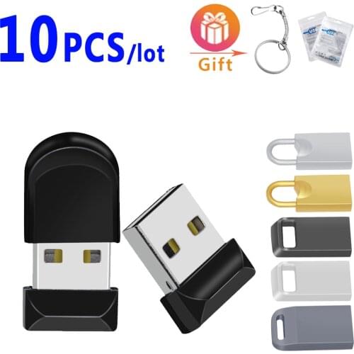 10PCS mini pendrive 8GB 16GB 32GB USB flash drive 64GB pen drive Memory stick Flash USB Stick memoria 2.0 thumbdrive custom logo