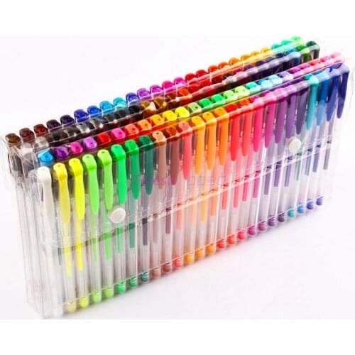 100/120 colors Gel Pens Coloring Pens Set for Adult Coloring Books Scrapbooking Drawing Writing