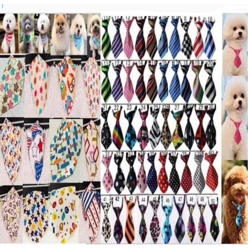 100pc/lot Factory Sale New Colorful Handmade Adjustable Dog Ties Pet Bow Ties bandanas Cat Neckties Dog Grooming Supplies LY-1