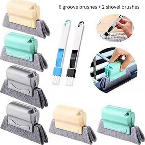2021 Creative set Window Groove Cleaning Cloth Window Cleaning Brush Windows Slot Cleaner Brush Clean Window Slot Clean Tool
