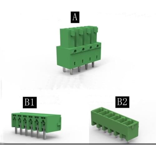 5sets Plug pull PCB terminal 3.81 Board to board connection terminal 3.81mm plug-in PCB terminal green male female plug pin