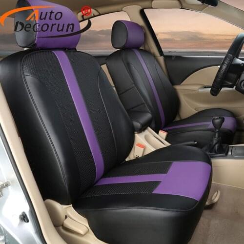 AutoDecorun Faux leather car seats for Volkswagen VW golf seat covers Airbag Compatible Split Bench car cushion Seats Protectors