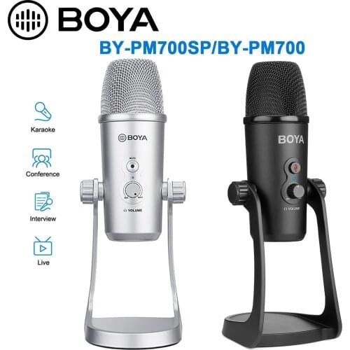 BOYA BY-PM700SP USB Condenser Microphone with Flexible Polar Pattern for Windows and Mac Computer Recording Interview Conference