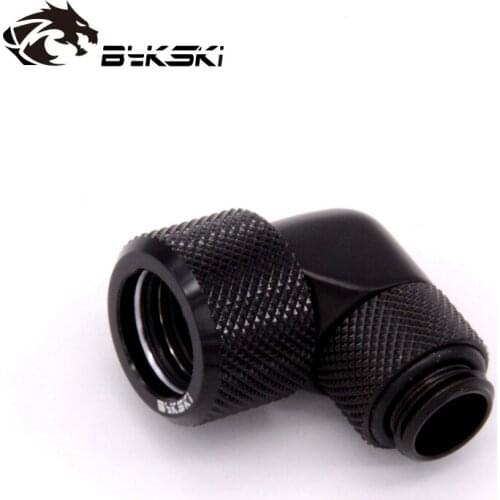 Bykski 90 Degree OD12mm/OD14mm/OD16mm Hard Tube Rotary Fitting Hand Compression Fitting G1/4'' Pipe use for Hard/Rigidity Tube