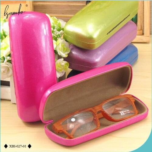 Lymouko High Quality 4 Colors Metal Reading Glasses Case for Men and Women PU Leather Eyeglasses Box