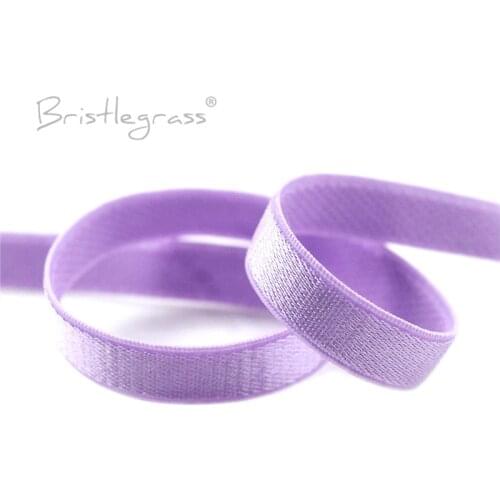 BRISTLEGRASS 2 5 Yard 3/8" 10mm Shiny Nylon Bra Strap Elastics Spandex Satin Bands Shoulder Tapes Underwear Lingerie Sewing Trim