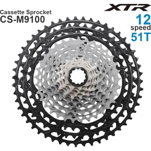 SHIMANO XTR CS M9100 HYPERGLIDE Cassette Sprocket M9100 Freewheel Cogs Mountain Bike MTB 12-Speed 10-51T M9100 Cassette Sprocket