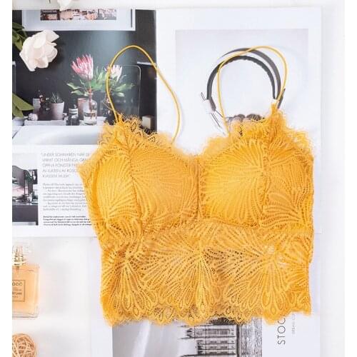 Summer Underwear Woman Sexy Bra Lace Long Section Without Steel Ring With Chest Pad Wrapped Chest Tube Top Strap