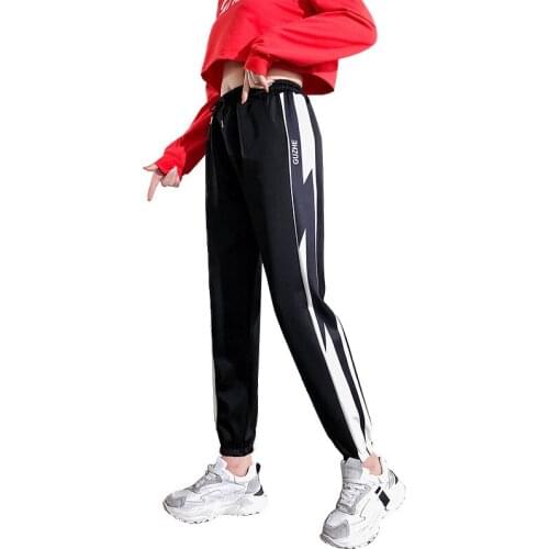 Hot 2020 Sweatpants womens spring summer thin womens trousers casual tie-foot students loose thin Korean style womens paants