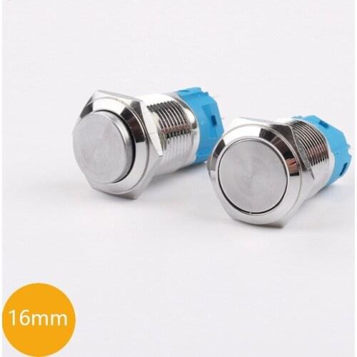 16mm Metal Push Button Switch Self-locking/Latching Self-reset/Momentary Car / Computer / Doorbell Modification NO/NC