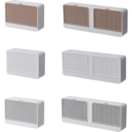 Soap Storage Box Rack Plastic Dish Holder Rack Self Soap Sponge Dish Bathroom Storage