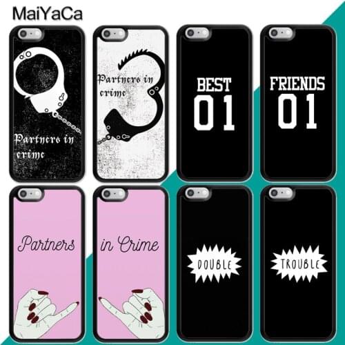 MaiYaCa partners in crime Best Friend BFF Matching Case For iphone 12 mini 11 Pro Max X XR XS MAX SE 2020 6S 7 8 Plus 5S Cover