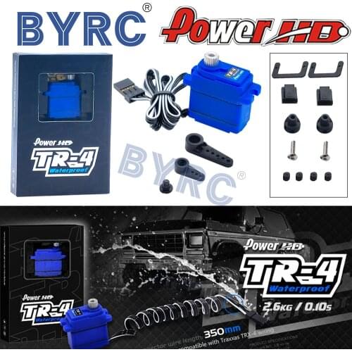 Power HD TR-4 PowerHD TR4 Mini 7.4V 2.6KG Waterproof Metal Gear Servo for TRX4 RC Model Parts Bracket AXIAL SCX10 AXI03007