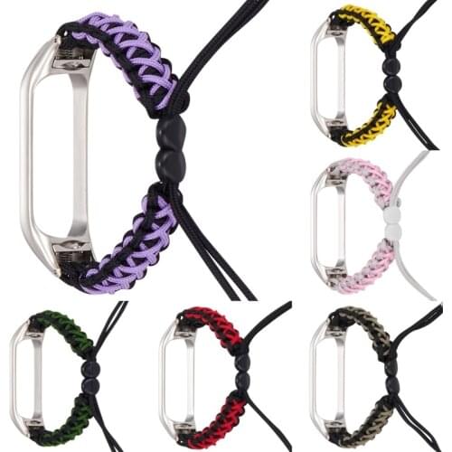 Adjustable Bracelet for Mi Band 6 5 Strap Nylon Braided Solo Loop Bracelet Miband 4 Miband5 Wristband for Xiaomi Mi Band 3 Strap