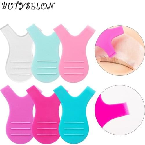 10pcs Reusable Eyelash brush plastic Y shape Clean Perm Eyelash extension Lifting Curler Comb Grafted lash brushes makeup tool