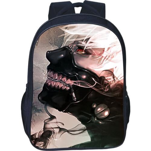 Anime Tokyo Ghoul School Bag Men Double-layer Backpack Women Fashion Bag Bookbag Boy Girl Bag Large Capacity Everyday Mochila