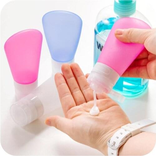Silicone Refillable Bottles Set Portable Outdoor Shampoo Travel Package Gel Lotion Cosmetic Bottles