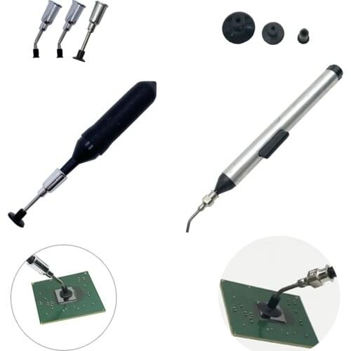 IC SMD Vacuum Sucking Suction Pen Remover Sucker Pump IC SMD Tweezer Pick Up Hand Tool Solder Desoldering +3 Suction Headers