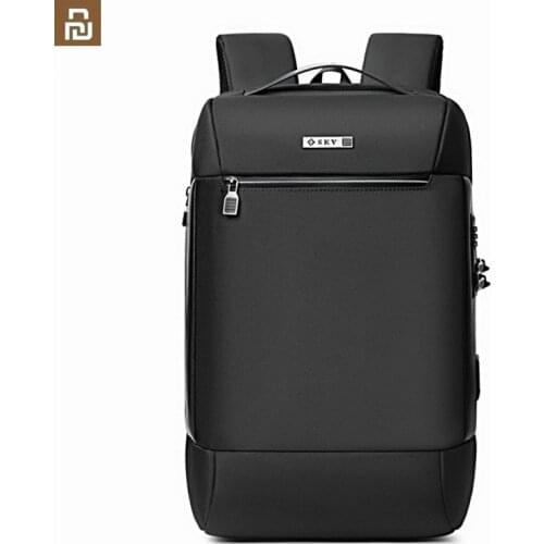 Xiaomi Youpin 18 inch Waterproof Business Backpack USB Charging Highend Business Leisure Antitheft Lock Backpack Trip Laptop Bag