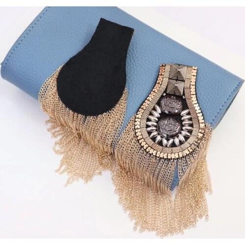 Encrypted Heavy Industries Handmade Beads Chain Tassel Epaulettes Fashion British Personalized Costume Epaulettes Accessories