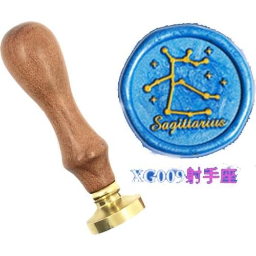 Star zodiac signs wax seal copper brass stamp wood handle,DIY Scrapbooking Hydrangea copper head,Vintage spoon high quality09