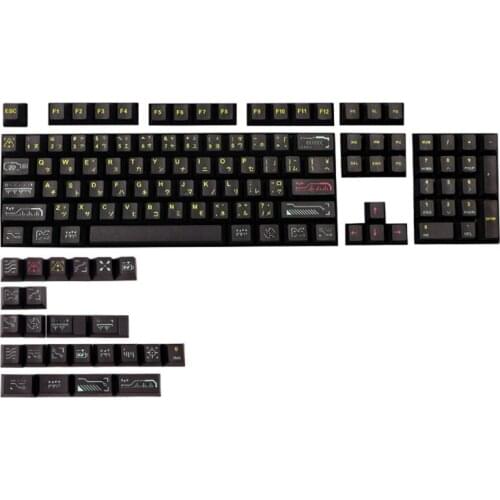 128keys PBT Dye Sublimation Keycaps for Mechanical Gaming Keyboard MX Switches 87HD