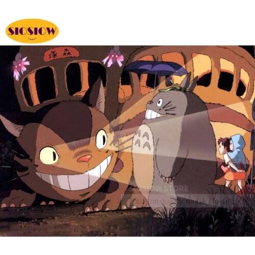 5D DIY Diamond Painting My Neighbor Totoro Figure Cartoons Full Drill Square 3D Diamond Embroidery Cross Stitch Decor Room Home