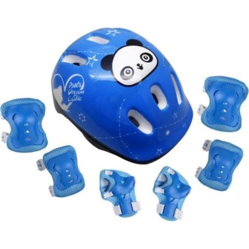 7-piece Foam Helmet for Boy Girl Outdoor Bike Childrens Roller Skating Protective Helmet High Density Sport Safety Cap