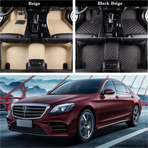 Car Floor Mats Carpet Cover for Mercedes Benz AMG W140 W220 W221 W222 S350 S400 S450 S500 S550 S600 S63 Luxury Auto Foot Mats